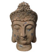 Tête de Bouddha en fibre de verre