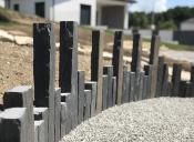 Piquet de schiste noir 50cm 2 bouts sciés