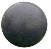 Sphère noir poli