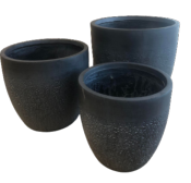 Pot Travertin noir