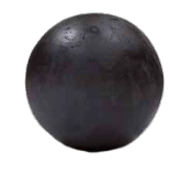 Sphère béton noir